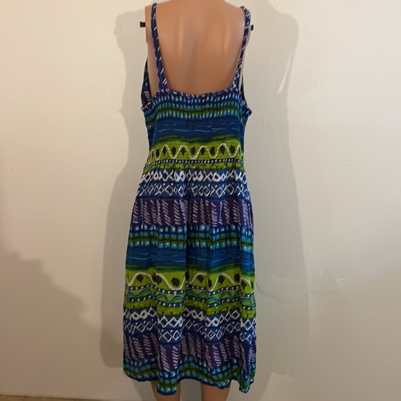 Casse’s Maxi Dress with Smocked front and back and V Neck Front Embellishments - Picture 7 of 17